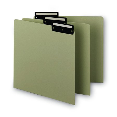 Smead Pressboard Guides Flat Metal, Gray/Green, PK50 50534